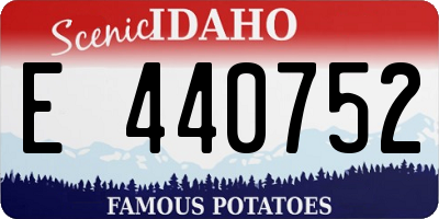 ID license plate E440752