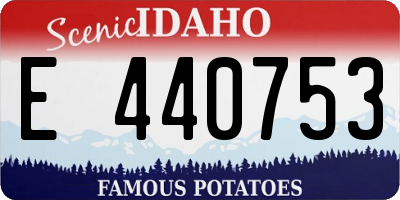 ID license plate E440753
