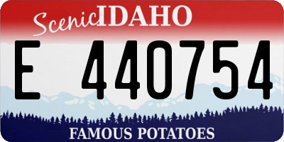 ID license plate E440754