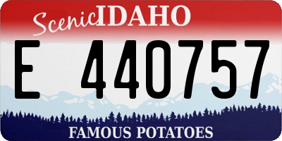 ID license plate E440757