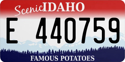 ID license plate E440759