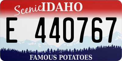 ID license plate E440767