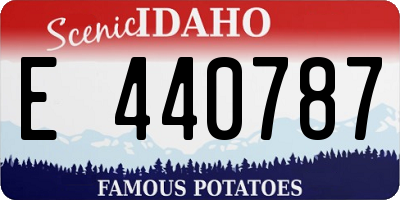 ID license plate E440787