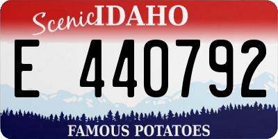 ID license plate E440792