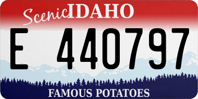 ID license plate E440797