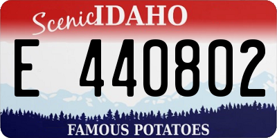 ID license plate E440802