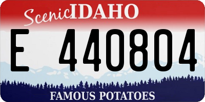 ID license plate E440804