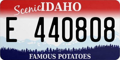 ID license plate E440808