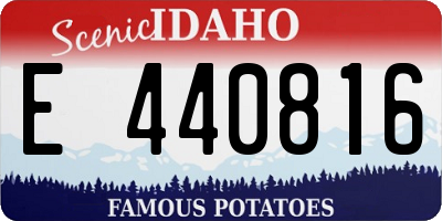 ID license plate E440816