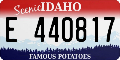 ID license plate E440817