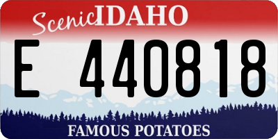 ID license plate E440818