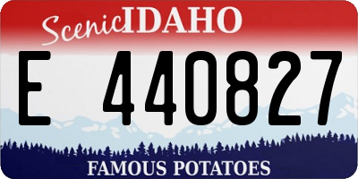 ID license plate E440827