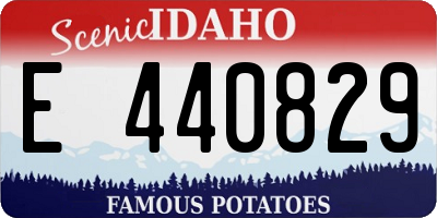 ID license plate E440829