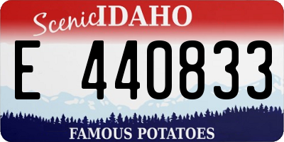 ID license plate E440833