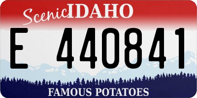 ID license plate E440841