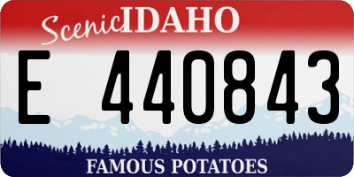 ID license plate E440843