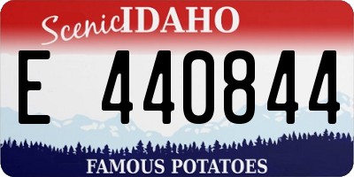 ID license plate E440844