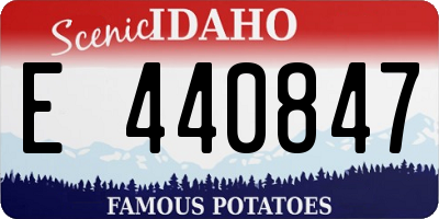 ID license plate E440847