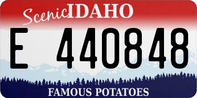 ID license plate E440848