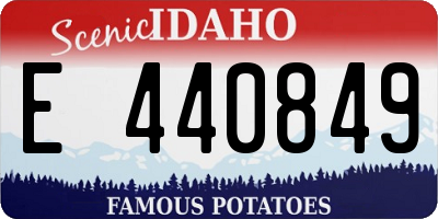 ID license plate E440849
