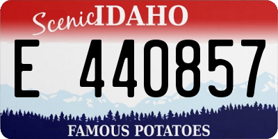 ID license plate E440857