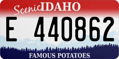 ID license plate E440862
