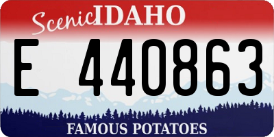 ID license plate E440863