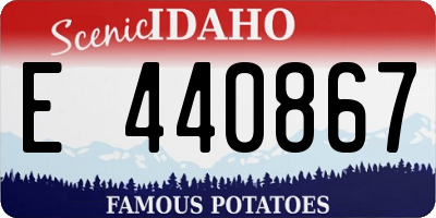 ID license plate E440867