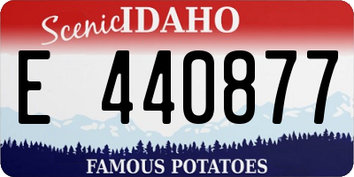 ID license plate E440877
