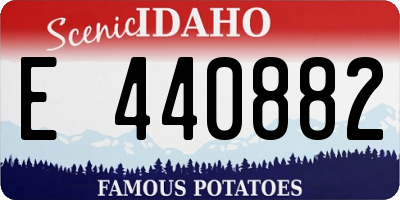 ID license plate E440882