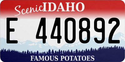 ID license plate E440892