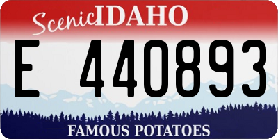 ID license plate E440893