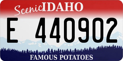 ID license plate E440902