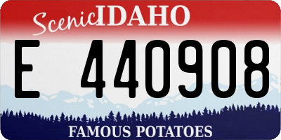 ID license plate E440908