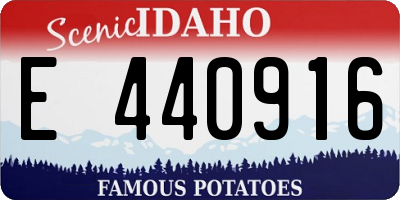 ID license plate E440916