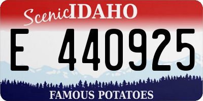ID license plate E440925