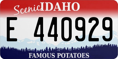 ID license plate E440929