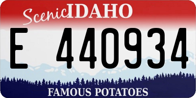 ID license plate E440934