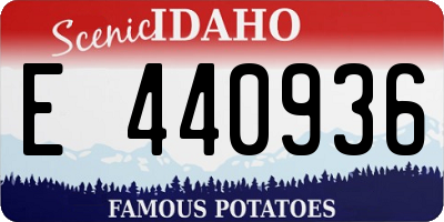 ID license plate E440936