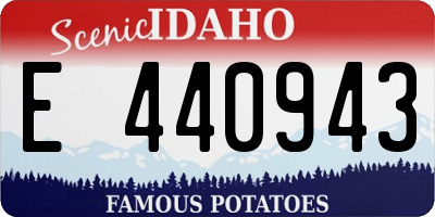 ID license plate E440943