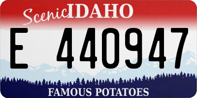 ID license plate E440947