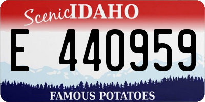 ID license plate E440959