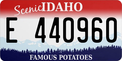 ID license plate E440960