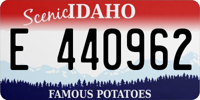 ID license plate E440962