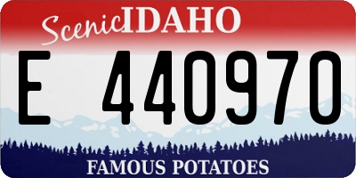 ID license plate E440970