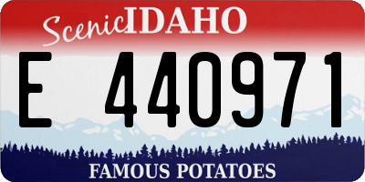 ID license plate E440971