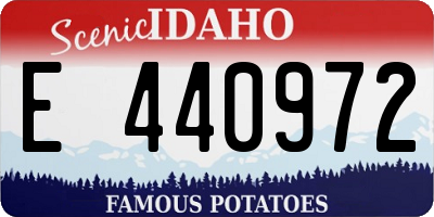 ID license plate E440972