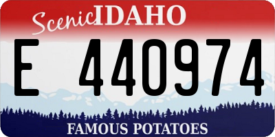 ID license plate E440974