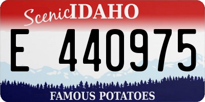 ID license plate E440975