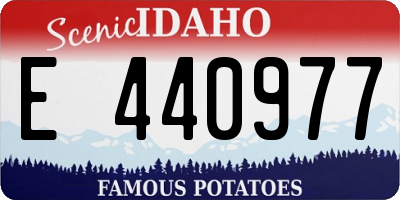 ID license plate E440977